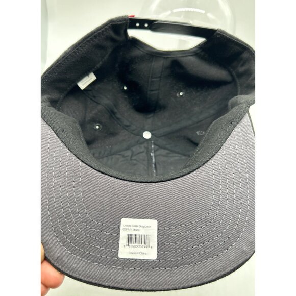 Tesla Black‎ Wool & Acrylic Unisex Snapback Hat OSFM Adjustable Fit - Picture 8 of 8